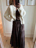 Geometric Woven Tiered Maxi Skirt
