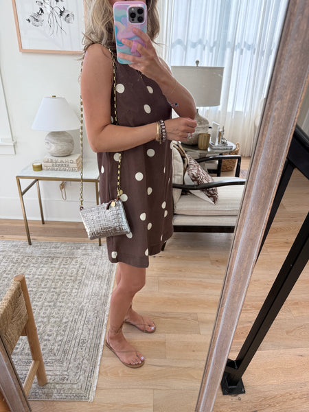 Mocha Polka Dot Dress