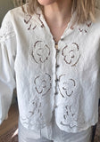 Embroidered Denim Blouse