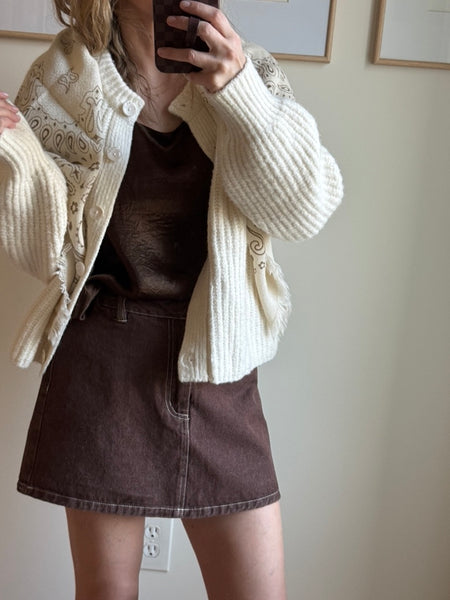 Stepped Hem Hammered Satin Top