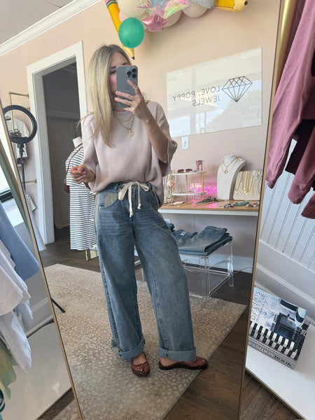 Side Stripe Slouchy Jeans