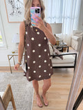 Mocha Polka Dot Dress