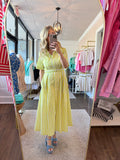 Citrus Striped Midi Dress