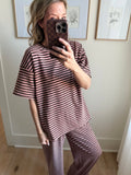 Pink Multi Stripe Pant Set