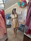 Yellow Watercolor Stripe Dress