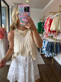 Ivory Pointelle Swing Tank