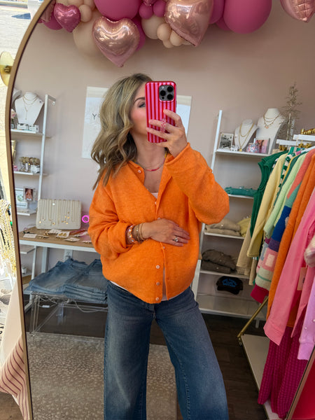 Piper Cardigan - Tangerine