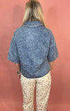 Denim Collared Soft Feel Top