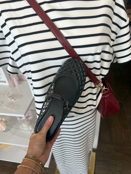 Black Jelly Mary Janes