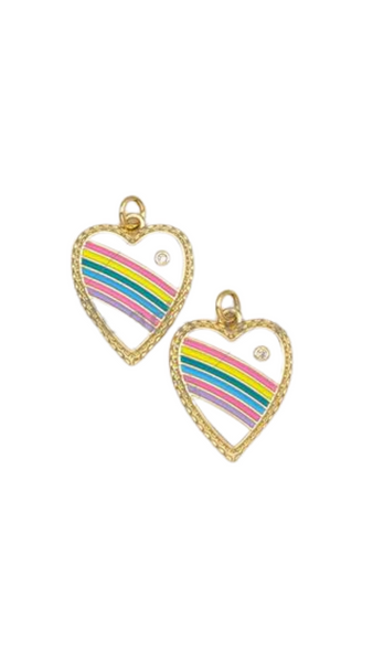 Rainbow Heart Charm