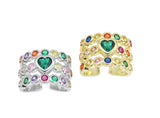 Colorful Multiline Heart Ring