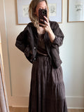 Geometric Woven Tiered Maxi Skirt