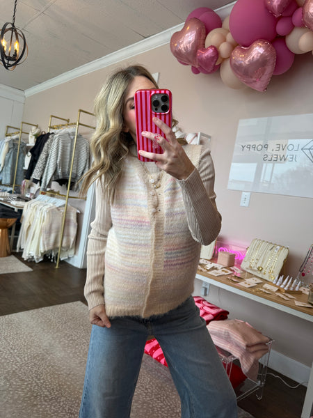 Multicolor Striped Sweater Vest