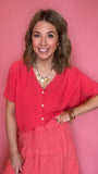Boxy Short Sleeve Cardigan