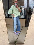 Mint & Blue Striped Tee