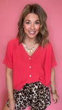 Boxy Short Sleeve Cardigan