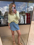 Kiwi & Yellow Striped Cardigan