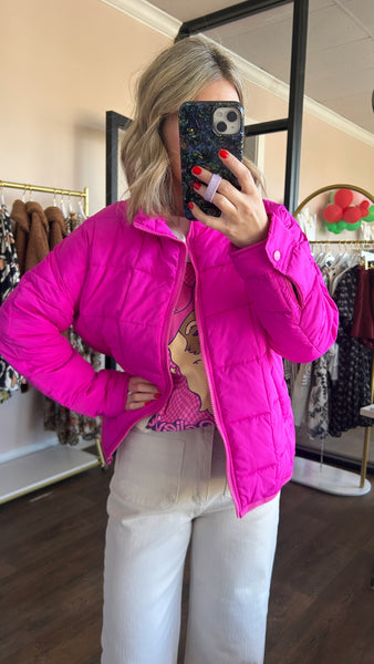 Cute and Cozy Puffer in Fuchsia