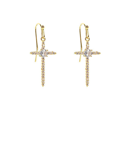 Pave CZ Cross Dangle *BIRTHDAY FLASH SALE*