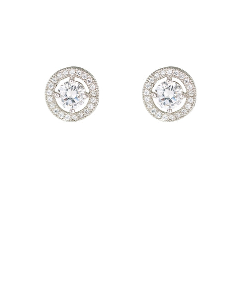 Round CZ Detailed Pave Stud *BIRTHDAY FLASH SALE*