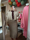 Mocha Midi Sweater Skirt- FLASH SALE