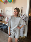 Heather Gray Shorts Set - 2pcs