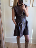 Dark Cherry Faux Leather Dress