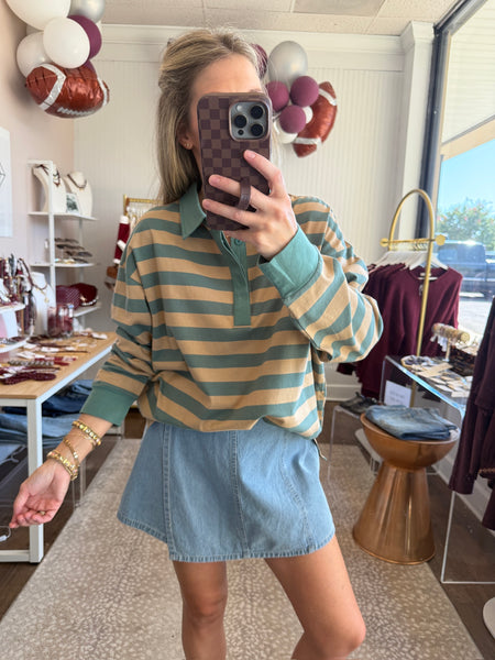 Dusty Teal Rugby Shirt