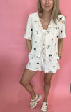 Floral Tie Front Top