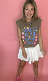 Neutral Mixed Media Dress