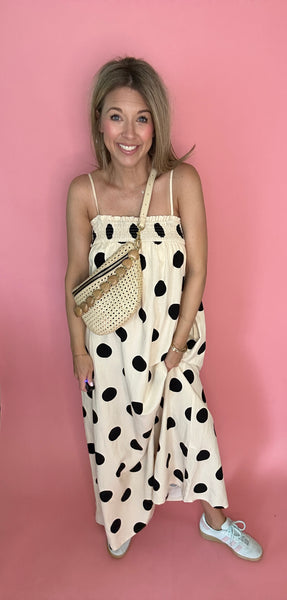 Polka Dot Linen Maxi