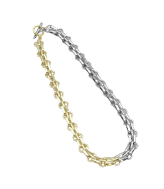 Gold + Silver Toggle Necklace