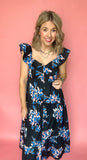 Midnight Garden Midi Dress