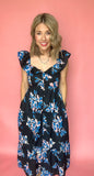 Midnight Garden Midi Dress