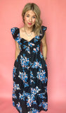 Midnight Garden Midi Dress