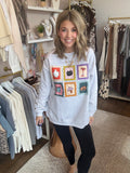 Spooky stamps sweatshirt
