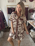 Brown and Cream Shirt Dress