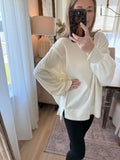 Oversized crewneck sweatshirt - cream