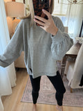 Brushed Waffle Long sleeve top - heather gray