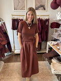 Sweater midi dress - mixed media