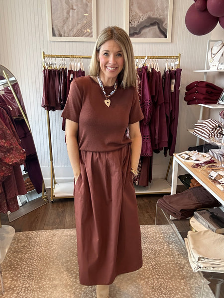 Sweater midi dress - mixed media