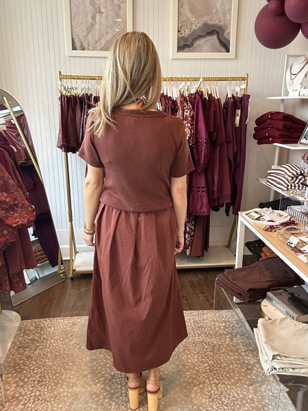 Sweater midi dress - mixed media