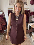 Brown Vest with Skirt