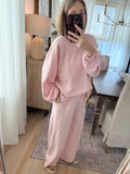 Waffle relaxed set- pink