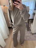 Soft Ribbed Relaxed Set - Mocha