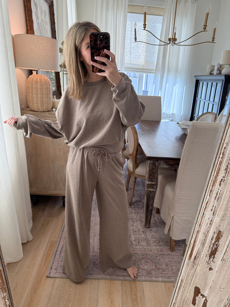 Soft Ribbed Relaxed Set - Mocha