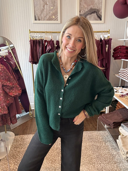 Piper Cardigan - Forest Green