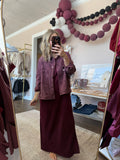 Back Pleated Jacket - Maroon *SHIPS 10/9*