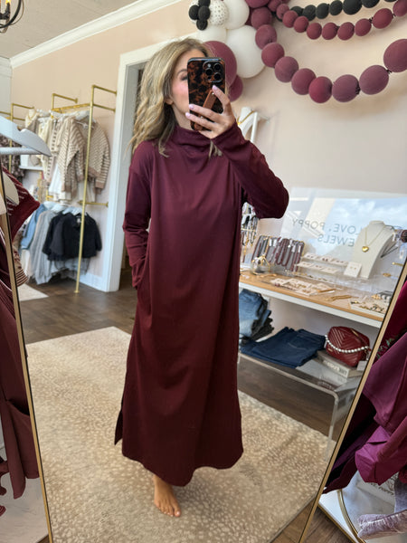 Long Sleeve Mock Neck Dress