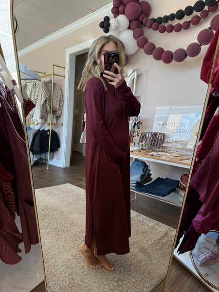 Long Sleeve Mock Neck Dress